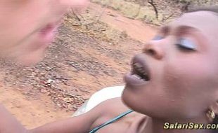 Fazendo um safári sexual com a mulata africana