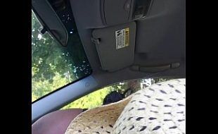 Mulata mamando no pau dentro do carro